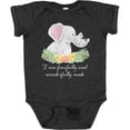 thumbnail image 3 of Inktastic I Am Fearfully and Wonderfully Made Elephants and Flowers Boys or Girls Baby Bodysuit, 3 of 5