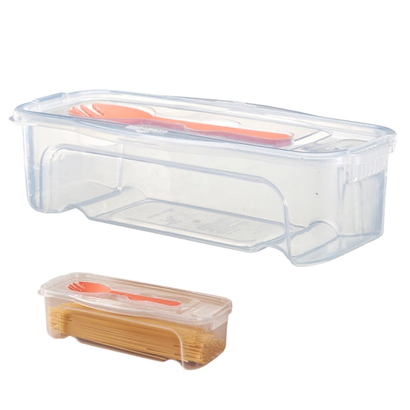 Microwave Pasta Cooker 44 oz BPA Free PP with Strainer Lid and Spork for Spaghetti and Vegetables