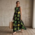 thumbnail image 3 of Xixirimido Jamaican Flag Palm Tree Hibiscus Print Casual Summer Dresses for Women 2026 Sleeveless Flowy Sundresses with Pockets Beach Vacation Dress Casual Long Maxi Dresses, Size 4XL, 3 of 7