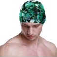 thumbnail image 2 of FYBTO Swimming Cap Marine Style Seashell Scales Skull Green Adult FYBTO Polyester, 2 of 4