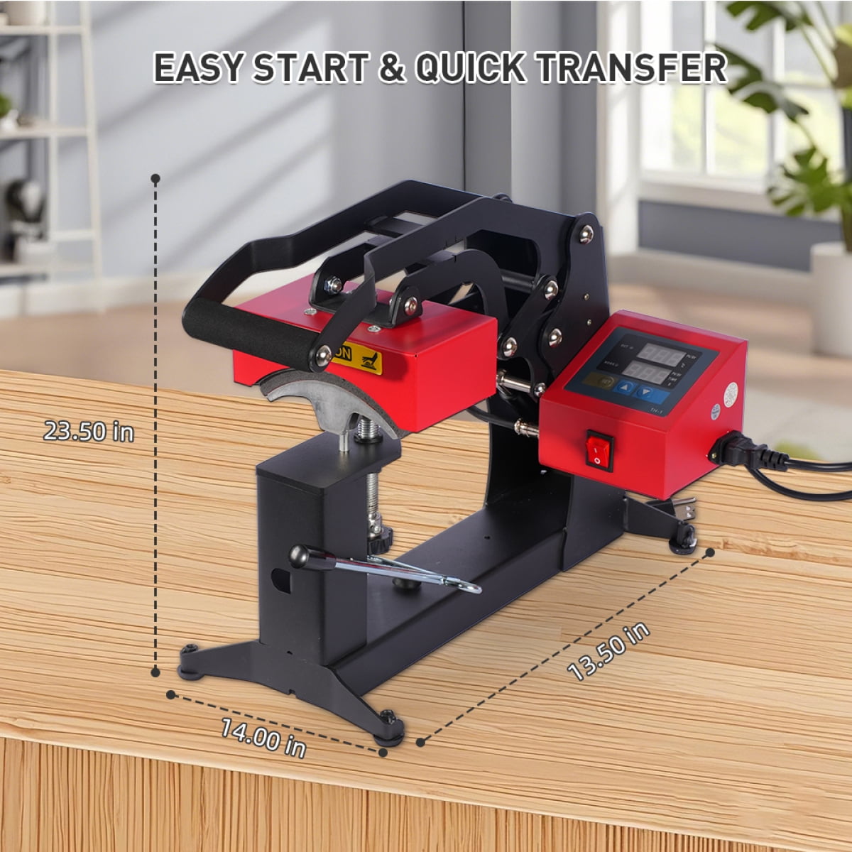 3 in 1 Combo Heat Press Machine for Hat Cap Mug Cup Label, Multi-Function Heat Transfer Sublimation Printer