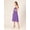 Lavender, variant on DressBerry Women's Solid Viscose Rayon Tiered Smocked Skirt Calf Length Flared Hem Elastic Waist Casual&nbsp;Summer Wear Light Weighted Wavy Midi Party Wear Skirt