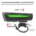 thumbnail image 6 of Bike Light Solar Powered Bicycle Headlight with Horn USB Rechargeable 2400mAh Battery LED Front Light for Night Cycling Safety Green, 6 of 8
