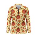 thumbnail image 4 of Yuyamidu Thanksgiving Golf Shirts for Women Turkey Long Sleeve Quarter Zip V-Neck Golf Tennis Shirt Fall Pumpkin Athletic Shirt Size M, 4 of 8
