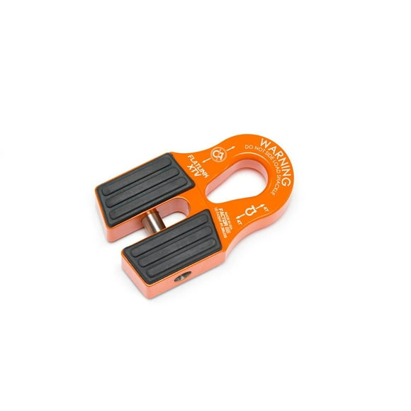 Factor 55 Winch Cable Shackle Mount 00070-07 FlatlLink XTV; Fits 1/2 Inch to 3/4 Inch Shackles/D-Rings; Fits 5/16 Inch Steel Cable/Synthetic Winch Rope; 8000 Pound Load Capacity; Powder Coated; Orange