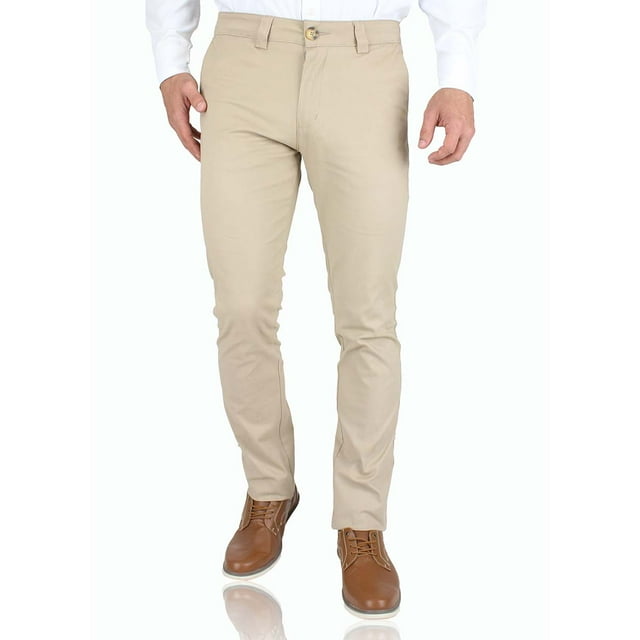 Pantalón Color Caki Estilo Chino De Algodón Para Caballero