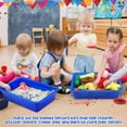 thumbnail image 6 of 10 Pcs Flat Storage Organizer Tray Bin Letter Size Paper Tray for Classroom Plastic Stackable File Organizer for School Office Teacher Book Organization（ Blue, 13.78 x 9.84 x 3.15 Inch）, 6 of 13