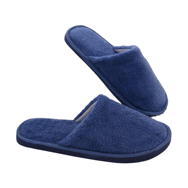 Guardurnaity Zapatillas de casa Calzado cálido Suministros de invierno Multicolor Larga duración Lavable Suavidad Piel Cierre Artesanía Zapatilla Accesorios de calzado Macho Azul Marino 42-43