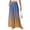 Yellow, variant on Women's Ombre Gradient Palazzo Pants, High Waisted Wide Leg Long Trousers with Pockets, Casual Summer Beach Flowy Skirt Pants