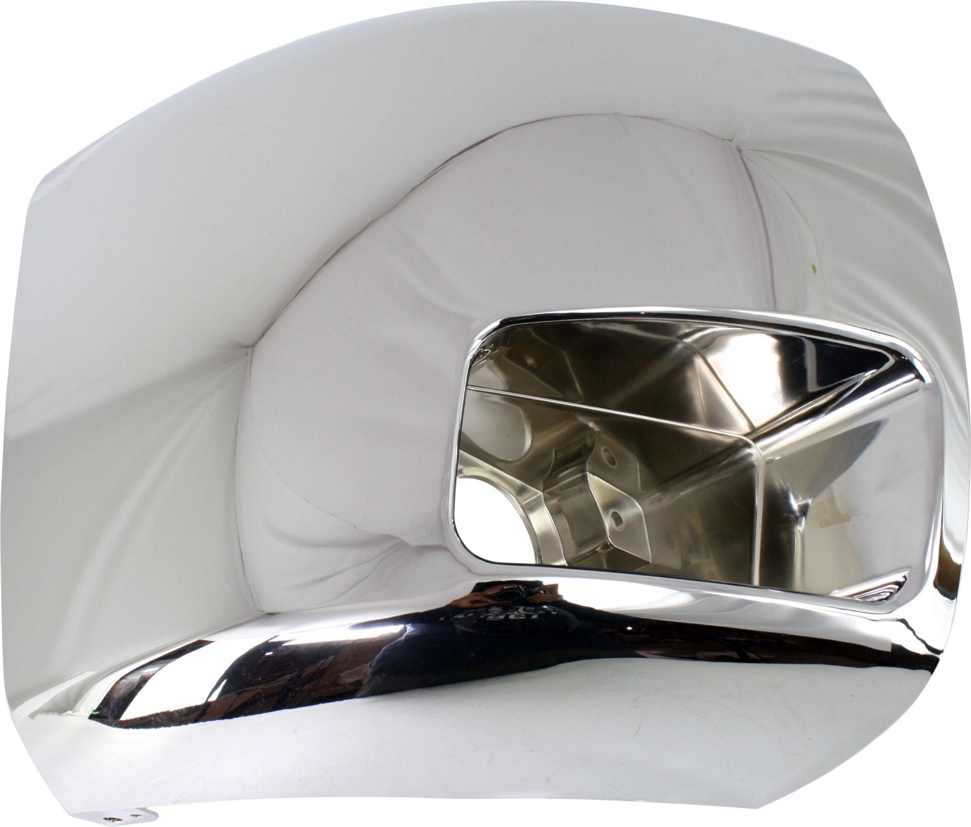 Bumper End Compatible With 2007-2010 Chevrolet Silverado 2500 HD 3500 Front, SET of 2 Left Driver and Right Passenger Side Plastic Chrome