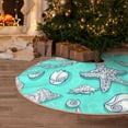 thumbnail image 5 of Rateoe Seashell And Starfish Pattern Christmas Tree Skirt with Ties , Christmas Tree Decorations, Farmhouse Christmas Decor Xmas Holiday Decorations-30", 5 of 6