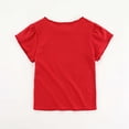 thumbnail image 6 of WMQPNNS Girls Puff Short Sleeve Shirts Casual Crewneck Tops Solid Color T Shirt Summer Tee Blouse for Age 18-24 Months, p2-, 6 of 6