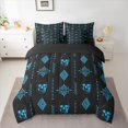 thumbnail image 2 of Feelyou Tribal Aztec Damask Twin Bedding Sets 7pcs, Western Boho Skeleton Comforter Set, 2 of 8