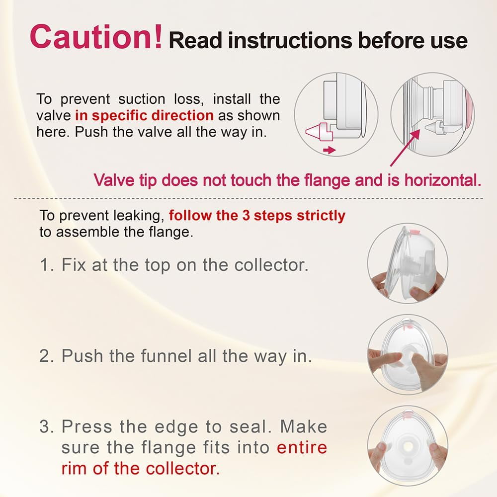 Nenesupply Handsfree Wearable Breastmilk  Collection Cups Compatible with Elvie Stride Stride 2 Breast Pumps. 24mm Silicone Flanges Pump Parts Accessories 19mm 21mm inserts