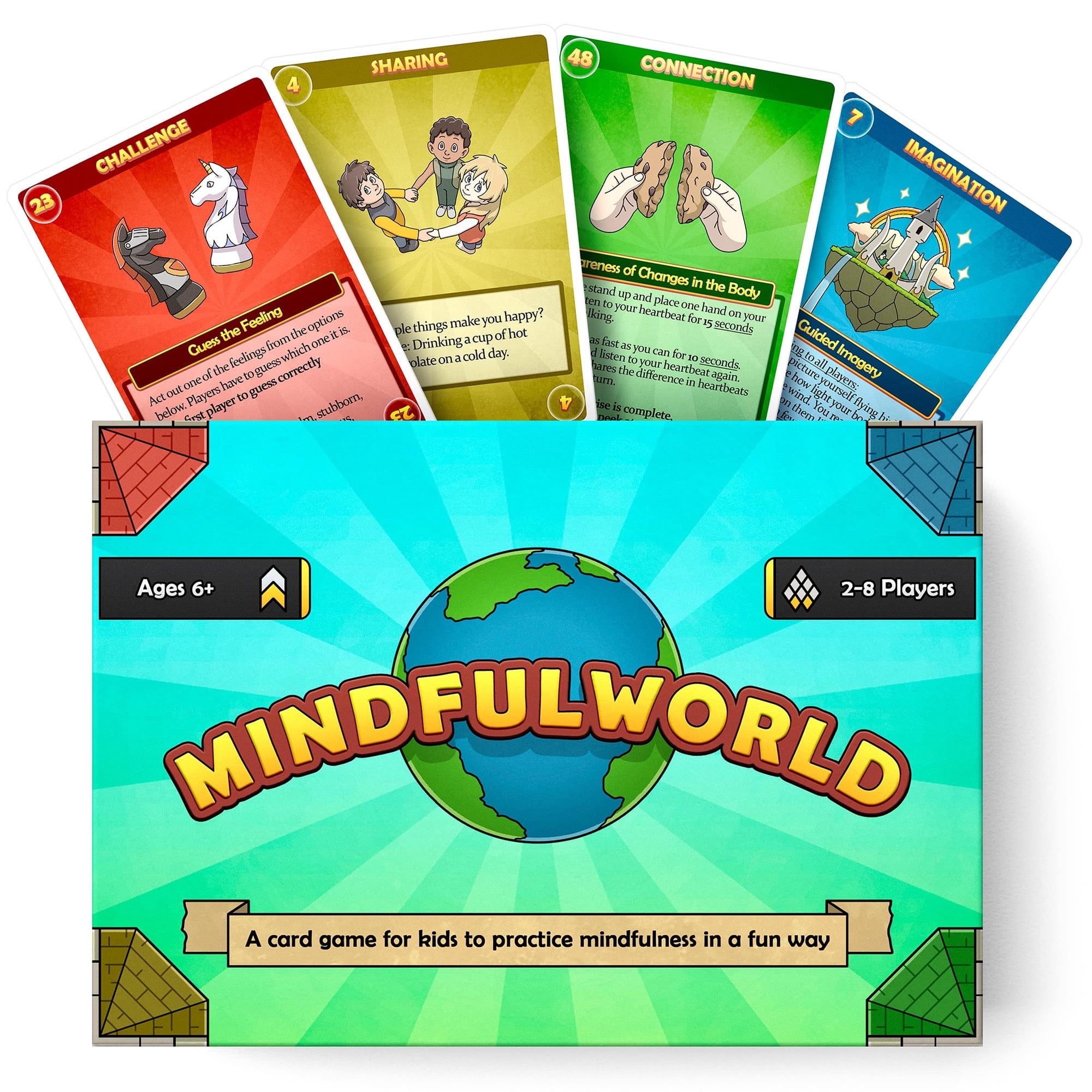 Mindful World Kids Therapy Card Game, 2-8 Player