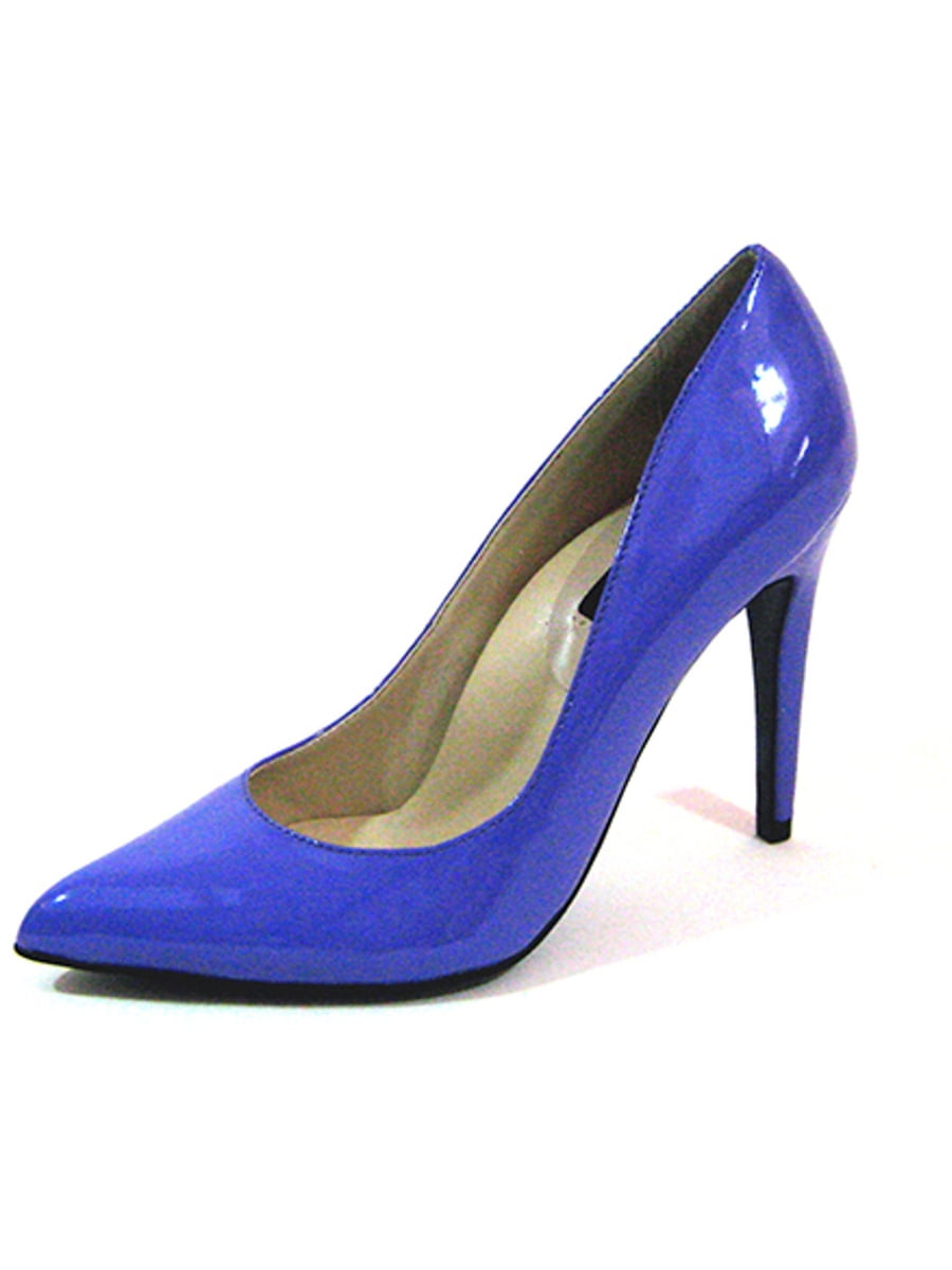Highest Heel Womens 4" Plain Pump Lilac Patent PU Shoes