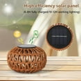 thumbnail image 2 of 2 paquetes de linternas solares al aire libre impermeable, decoración de la lámpara de mesa al aire libre, luces solares de ratán decorativas, 2 of 5
