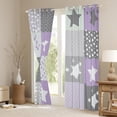 thumbnail image 3 of Feelyou Kawaii Stars Print Black Out Curtains, Dreamy Purple Cartoon Curtains Pack of 2 (42x63 Each), Teens Boys Girls Kids Bedroom Curtains, Blackout Curtains Bedroom Decor, 3 of 6