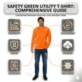 thumbnail image 3 of Gildan Hign Visibility Unisex Safety Cotton Long Sleeve Work T-Shirt, Pack Of 2 (Safety Orange, 2XL), 3 of 9