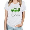 thumbnail image 2 of Pntutb T-Shirts à Manches Courtes Grande Taille pour Femmes T-Shirt Décontracté à Col Rond Imprimé pour la Saint-Patrick pour Femmes, 2 of 4