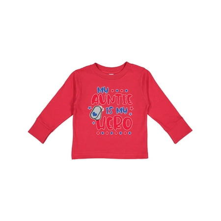 

Inktastic Memorial Day My Auntie is My Hero Gift Toddler Boy or Toddler Girl Long Sleeve T-Shirt