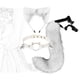thumbnail image 5 of 3 piezas de diademas con orejas y cola de gato, orejas falsas, pinzas para el pelo para disfrazarse de niños y adultos. gris, 5 of 8