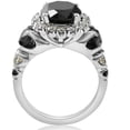 thumbnail image 2 of Pompeii 5ct Black & White Diamond Halo Engagement Ring 14k WHite Gold (I/J,I1-I2), 2 of 3