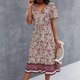 thumbnail image 2 of Gibobby Vestido largo de verano para mujer Vestido temperamental de estilo de moda floral Vestido de mujer de playa rombal suelto casual(Rosa,XL), 2 of 5
