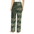 thumbnail image 3 of Disketp Jungle Green Camo Usa Flag Print Women'S Comfy Pajama Pants Casual Drawstring Palazzo Lounge Wide Leg Pants, 3 of 9