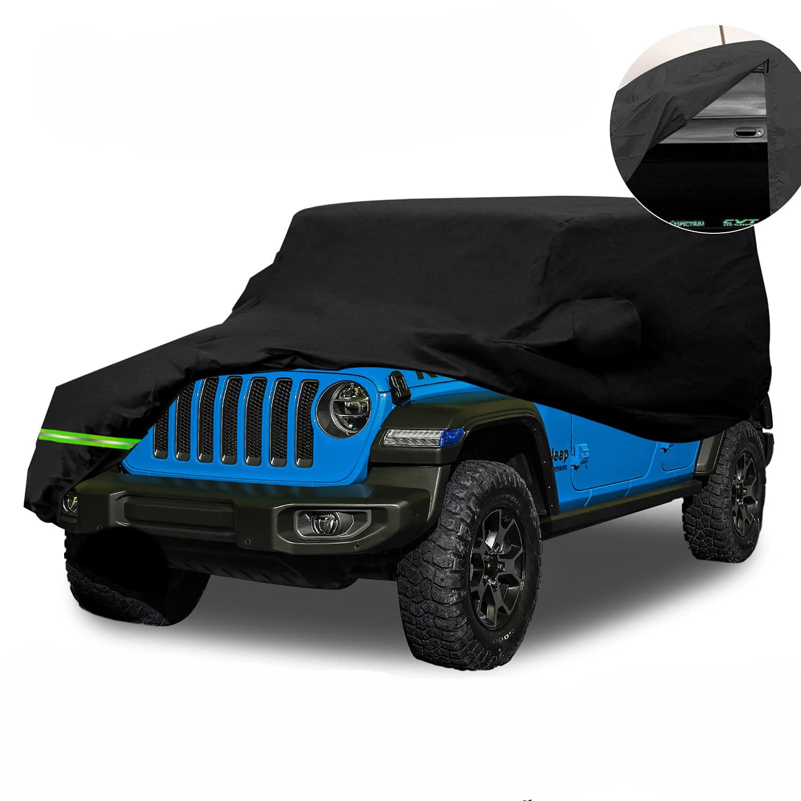Yixin Waterproof Car Covers for Jeep Wrangler 4 Doors 19872021 190T Covers (YJ, TJ, JK & JL