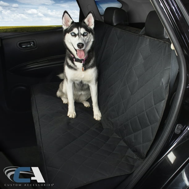 Custom Accessories 1 Piece Premium Rear Seat Quilted Black Pet