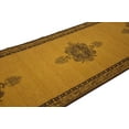 Persian Medallion Mustard Yellow Runner Rug Slip Skid Resistant Rubber