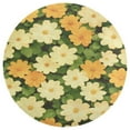 thumbnail image 3 of Floral Colorful Flower Round Small Area Rug, Print Non Slip Washable Floor Mat, Soft Throw Rug for Living Room, Powder Room Entryway, Bathroom, Bedside, 3 of 6