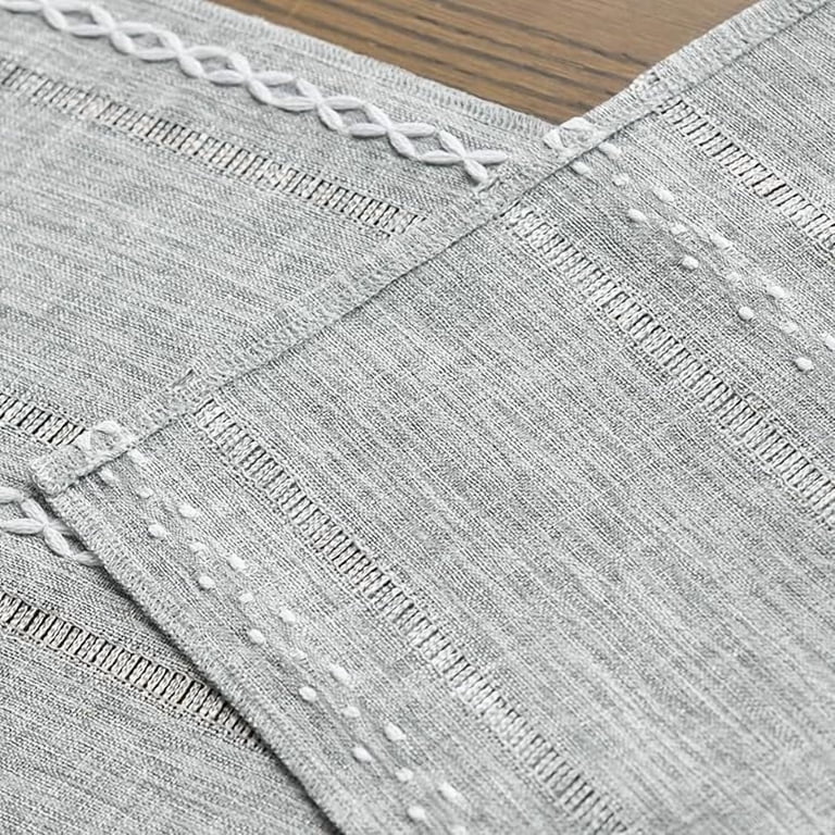 Sm:)e Light Gray Linen Table Runner 13 x 72 Inch photo 8