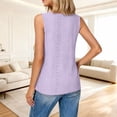 thumbnail image 6 of TARIENDY Eyelet Tank Tops for Women Loose Fit Breathable Summer Blouses Sleeveless Crewneck Shirts Beach Vacation Outfits Purple S, 6 of 9