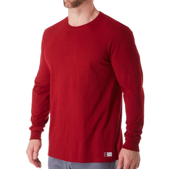 Men's Russell 64LTTM0 Essential Performance Long Sleeve T-Shirt (Cardinal 3XL)