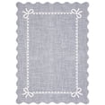thumbnail image 4 of Nanan 5'x7' Scalloped Bow Border Area Rug, Modern Solid Washable Rug with Non Slip TPR Backing, Stain Resistant Low Pile Indoor Carpet Mat for Bedroom Hallway Nursery Decor, Grey, 4 of 7