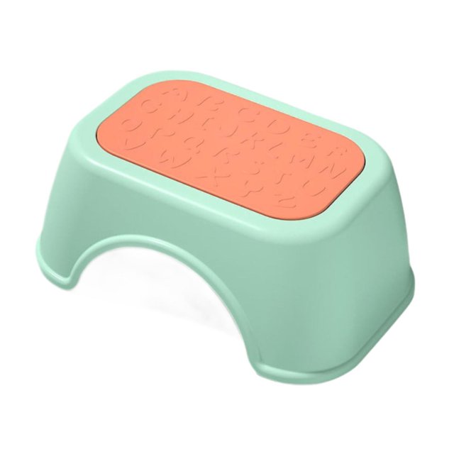 Taburete con escalón para niños, taburete para orinal, taburete de inodoro multifuncional, ligero y resistente, taburete de pie para baño, dormitorio, Verde