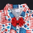 thumbnail image 4 of Toddler Baby Boy 4th of July Outfit Independence Day American Flag Print Bow Tie Button Down Shirt Shorts 2-Piece Patriotic Summer Set 6M 12M 18M 24M 2T 3T 4T, 4 of 6