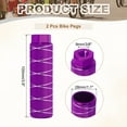 thumbnail image 2 of Uxcell 2 Pack Aluminum Alloy Bike Pegs Anti-Skid Fit 3/8 inch with Line Dark Purple, 2 of 7