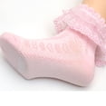 thumbnail image 4 of LYMAYTER 3 Pack ‌Spring Toddler Socks Breathable Eyelet Socks‌ Double Ruffle Girls Dance Socks 1-12Y, 4 of 7