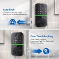 thumbnail image 5 of Cerradura de puerta inteligente con teclado: Cerradura de puerta de entrada sin llave - Cerradura de huella digital para puerta principal - Cerradura electrónica con Bluetooth y control de aplicación, 5 of 5