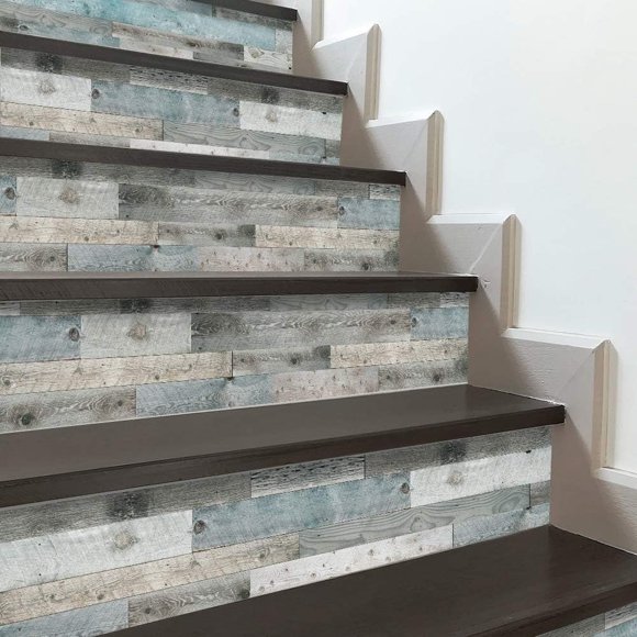 SelfAdhesive Vinyl Stair Riser Stickers Peel and Stick Staircase Decal .&#;x.Pure