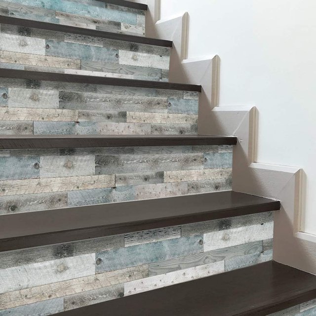 SelfAdhesive Vinyl Stair Riser Stickers Peel and Stick Staircase Decal .&#;x.Pure