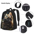 thumbnail image 3 of Disketp Realistic Style Cute Cat Large Capacity Backpack Lunch Bag Pencil Case Combination 3 Piece Set for Student, 3 of 7