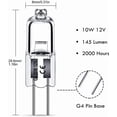 thumbnail image 2 of G4 Halogen Bulbs 10W 12V - Warm White - 10-pack 10W 10W, 2 of 5