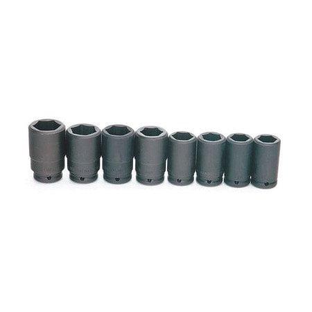 Williams WS-16-8H 8-Piece 3/4-Inch Drive Deep 6 Point Impact Socket Set