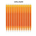 thumbnail image 1 of 0.7mm Magic Erasable Pen Press Gel Pen Set 8 Colors Erasable Refill Rod Gel Ink Stationery Retractable Pens Washable Handle Rod Orange-14pcs-refills, 1 of 6