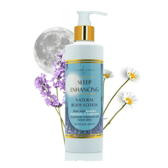 Sleep Enhancing Natural Body Lotion - Hydrating & Relaxing - 8 oz by LatherGreen
