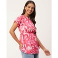 thumbnail image 3 of Moomaya Women's Printed One Shoulder Casual Top, Regular Fit Peplum Short Top, 3 of 8